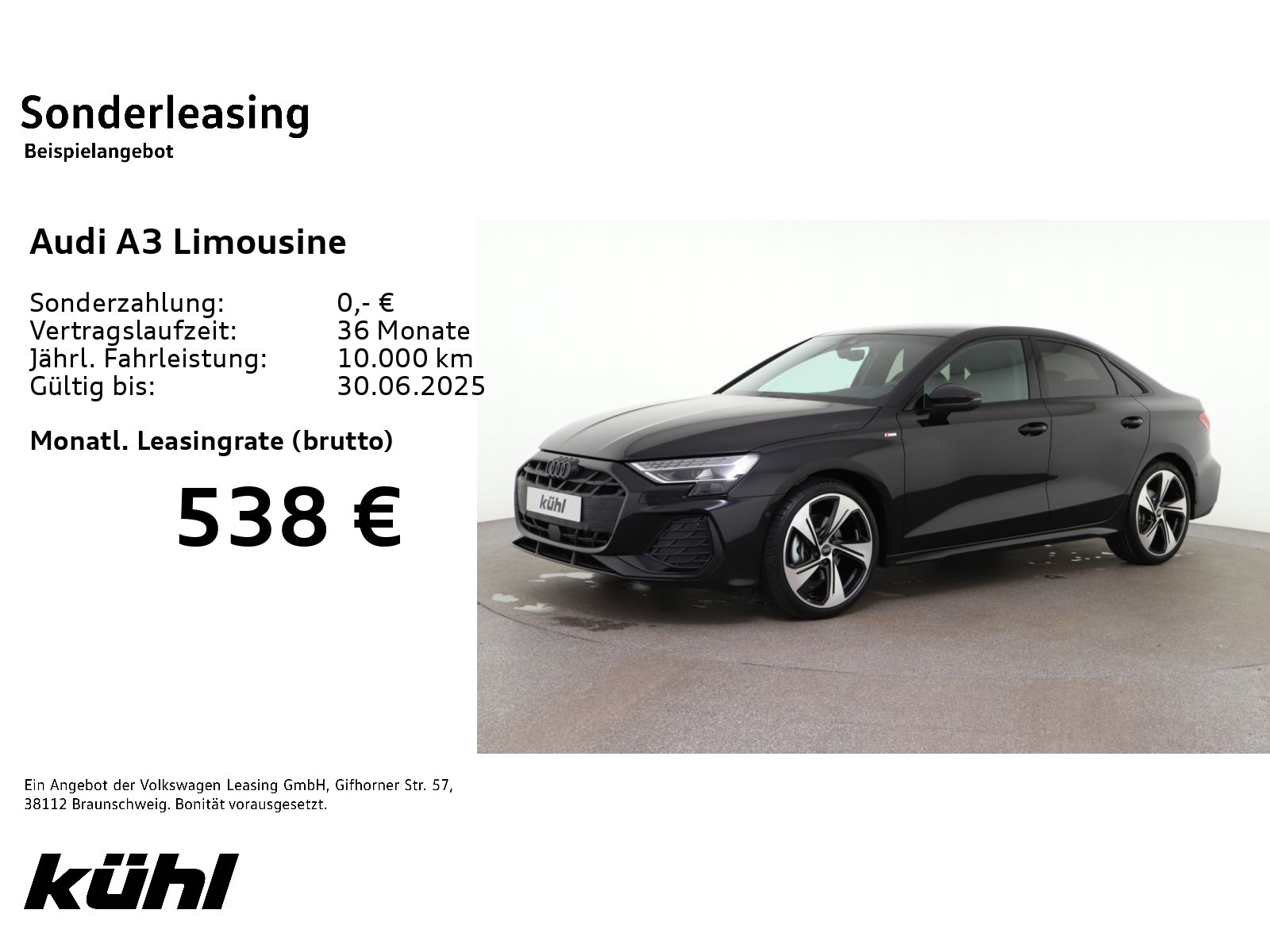 A3 Limousine Sline 35 TFSI s tronic 19' Matrix Sonos Optik schwarz Rückfahrkamera ASI